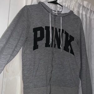 PINK zip up sweater🤍